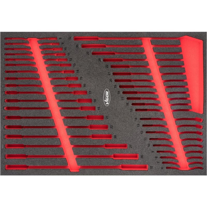 Vigor - Garniture en mousse souple ∙ vide ∙ V6807-L ∙ l x l x h : 563 mm x 393 mm x 35 mm