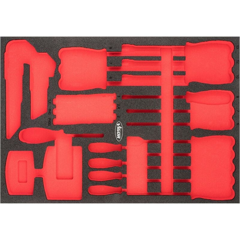 Vigor - Garniture en mousse souple ∙ vide ∙ V6814-L ∙ l x l x h : 563 mm x 393 mm x 35 mm