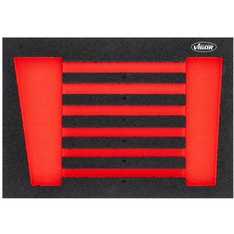 VIGOR Weichschaumeinlage, L, Leer, L x B x H: 563 mm x 393 mm x 35 mm, Art.Nr. V6640-L