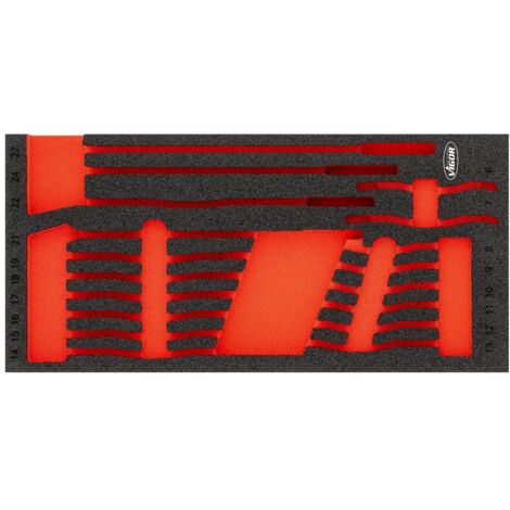 VIGOR Weichschaumeinlage, leer, L x B x H: 393 mm x 188 mm x 35 mm, Art.Nr. V6723N-L