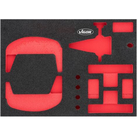 VIGOR Weichschaumeinlage, leer, L x B x H: 393 x 282 x 35 mm, Art.Nr. V7261-L