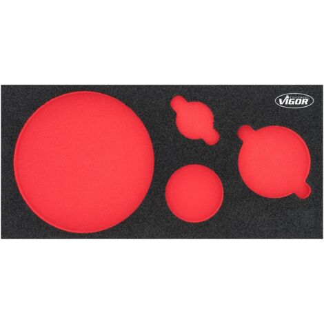 VIGOR Weichschaumeinlage, leer, L x B x H: 393 x 282 x 35 mm, Art.Nr. V7263-L