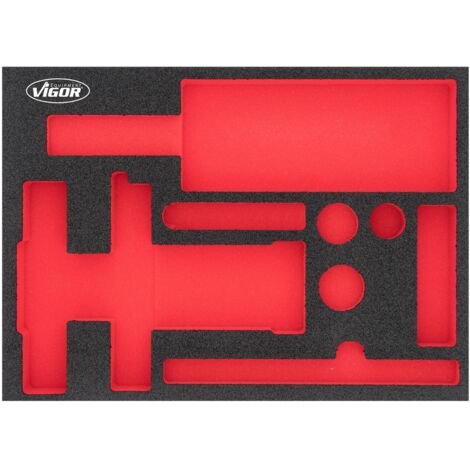 VIGOR Weichschaumeinlage, leer, L x B x H: 393 x 282 x 35 mm, Art.Nr. V7265-L