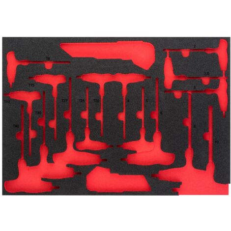 VIGOR Weichschaumeinlage, leer, L x B x H: 563 x 393 x 35 mm, Art.Nr. V5175-L