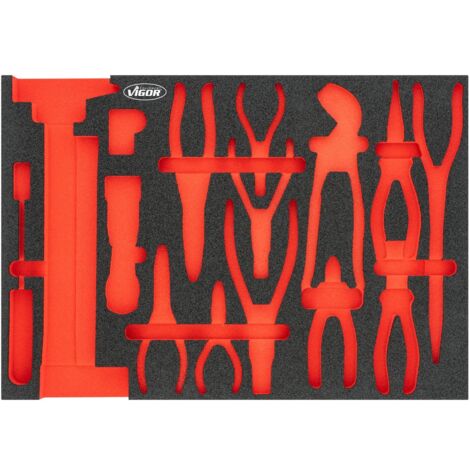 VIGOR Weichschaumeinlage, leer, L x B x H: 563 x 393 x 35 mm, Art.Nr. V5636N-L