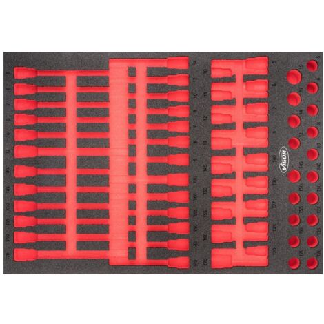 VIGOR Weichschaumeinlage, leer, L x B x H: 563 x 393 x 35 mm, Art.Nr. V6809-L