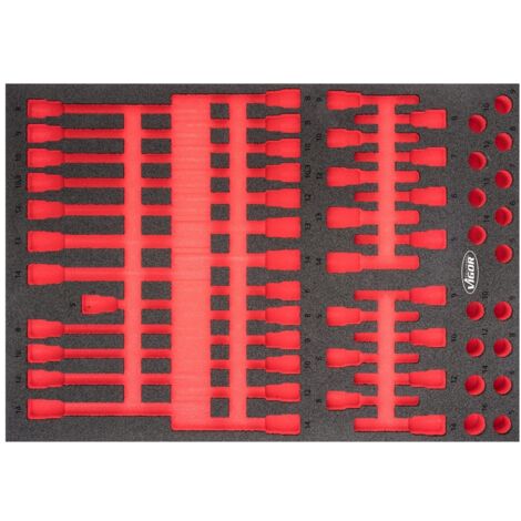 VIGOR Weichschaumeinlage, leer, L x B x H: 563 x 393 x 35 mm, Art.Nr. V6810-L