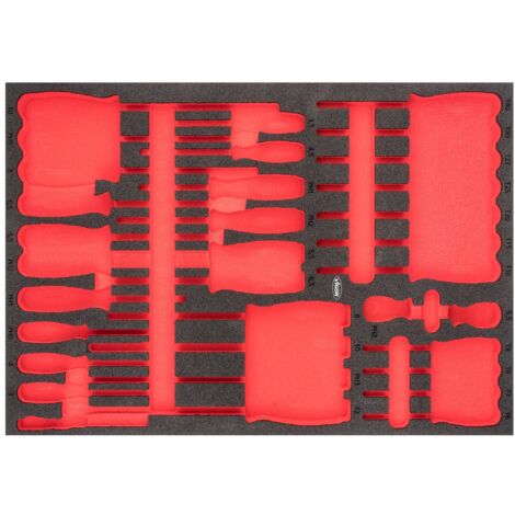 VIGOR Weichschaumeinlage, leer, L x B x H: 563 x 393 x 35 mm, Art.Nr. V6813-L