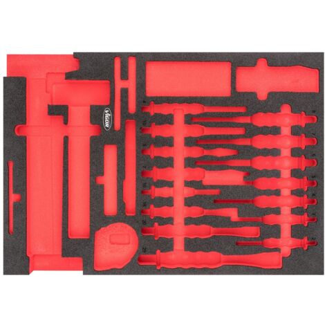 VIGOR Weichschaumeinlage, leer, L x B x H: 563 x 393 x 35 mm, Art.Nr. V6817-L