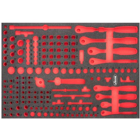 VIGOR Weichschaumeinlage, leer, L x B x H: 563 x 393 x 35 mm, Art.Nr. V6821-L