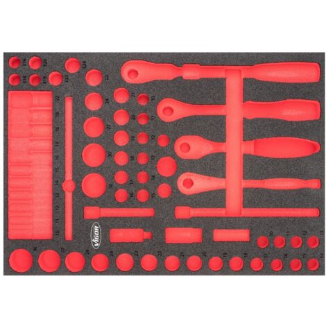 VIGOR Weichschaumeinlage, leer, L x B x H: 563 x 393 x 35 mm, Art.Nr. V6822-L