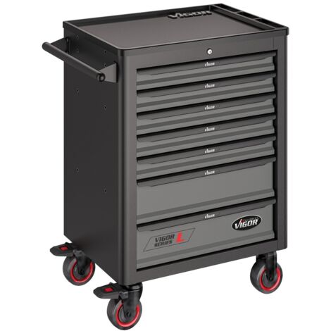VIGOR Werkstattwagen Series L, leer, L x B x H: 723 x 459 x 1002 mm