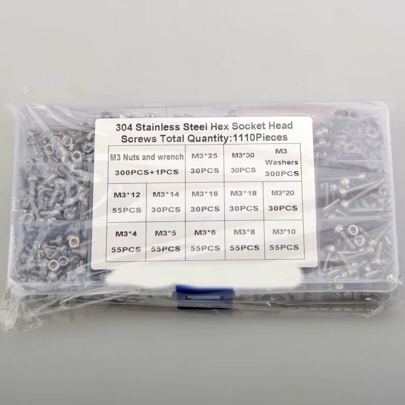Vigrue 1110PCS Viti M3 Custodia Viti a testa