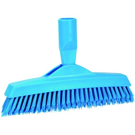 Vikan - Spazzola per fughe igienica - Con collo flessibile - modello con manico - Extra duro - 225mm - Blu