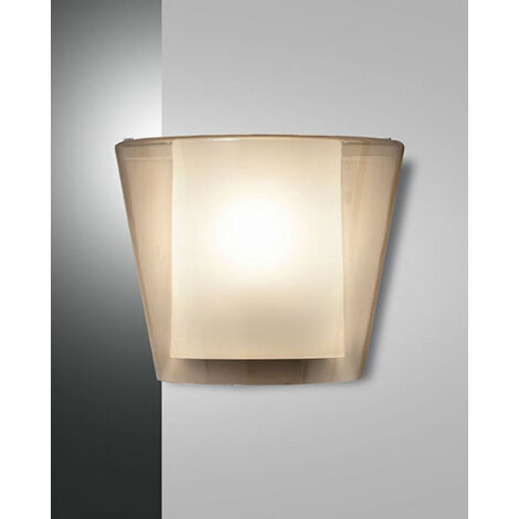VIKI APPLIQUE COLORE AMBRA 1 LUCE ATTACCO E27 IN VETRO IP20