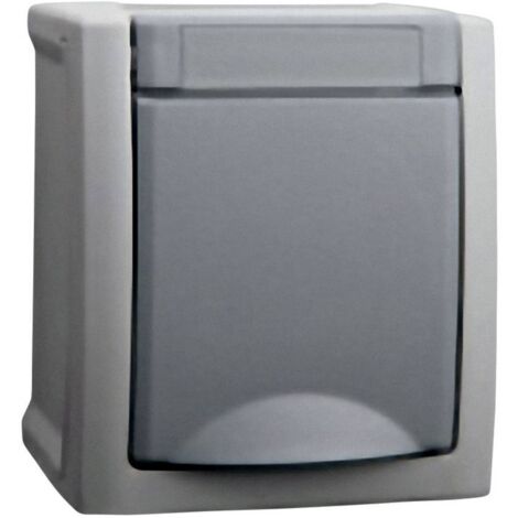 VIKO Interruttore per ambienti umidi Presa schuko Pacific Grigio 90591008-DE 1 pz.
