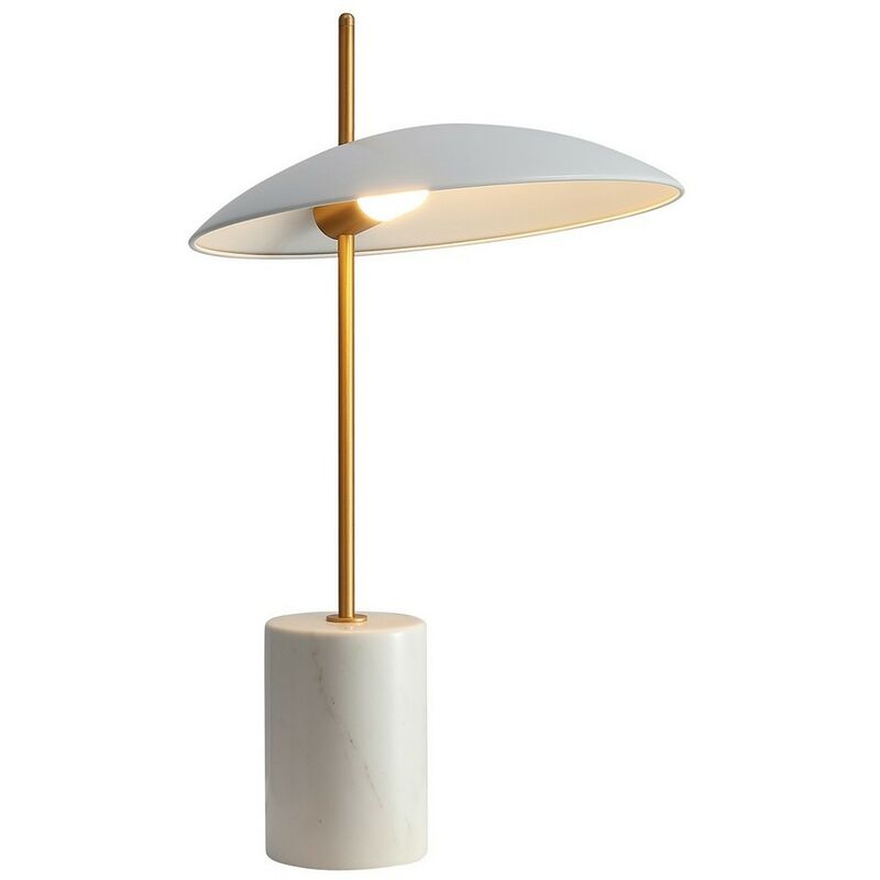 Vilai - Modern led Table Lamp White, Gold, Marble, Warm White 3000K 400lm - Italux