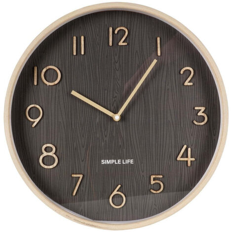 Vilde Collection Élégante horloge murale naturel gris 38 cm