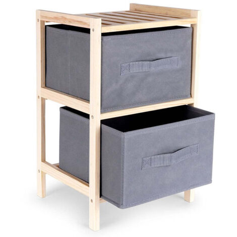 Vilde Mobile di Stoccaggio Moderno Grigio 27,5x25x46 cm