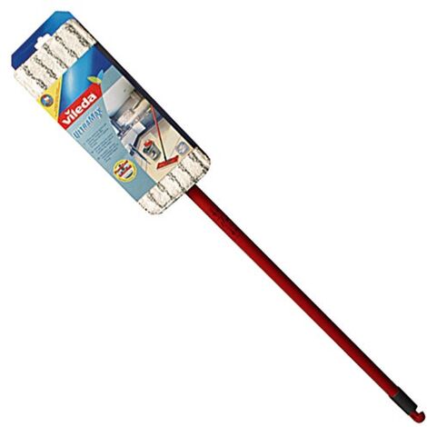 Vileda – Balai à poussière et lave sol UltraMax – Tête pivotante multidirectionnelle – Manche télescopique réglable – Pour parquets et carrelages