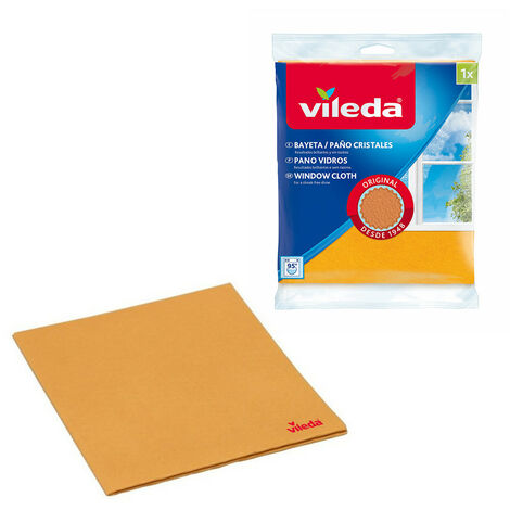 Vileda – Chiffon à vitres 30% microfibre – Nettoyage sans traces – Haute capacité d'absorption – Pour surfaces vitrées
