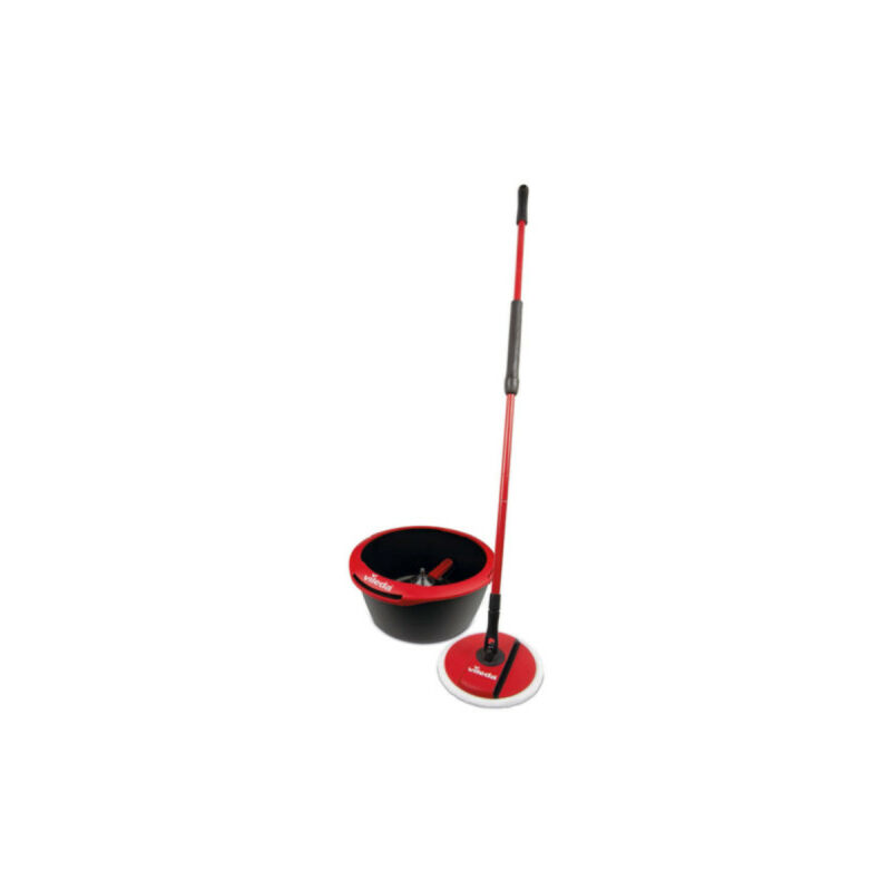 Vadrouille VILEDA rotative essorage et nettoyage Spin and Clean - Rouge