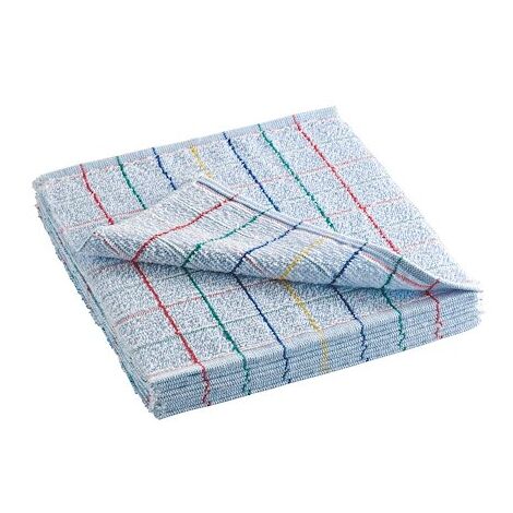 Vileda – Lot de 10 lavettes bouclées bleues – 70 % coton – Dimensions 33 x 35 cm – Pour nettoyage efficace et absorption optimale