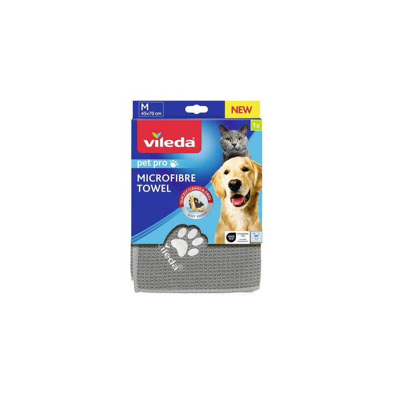 Pet pro microfibre towel m serviette pour animaux 1 pc(s) 172665 - Vileda