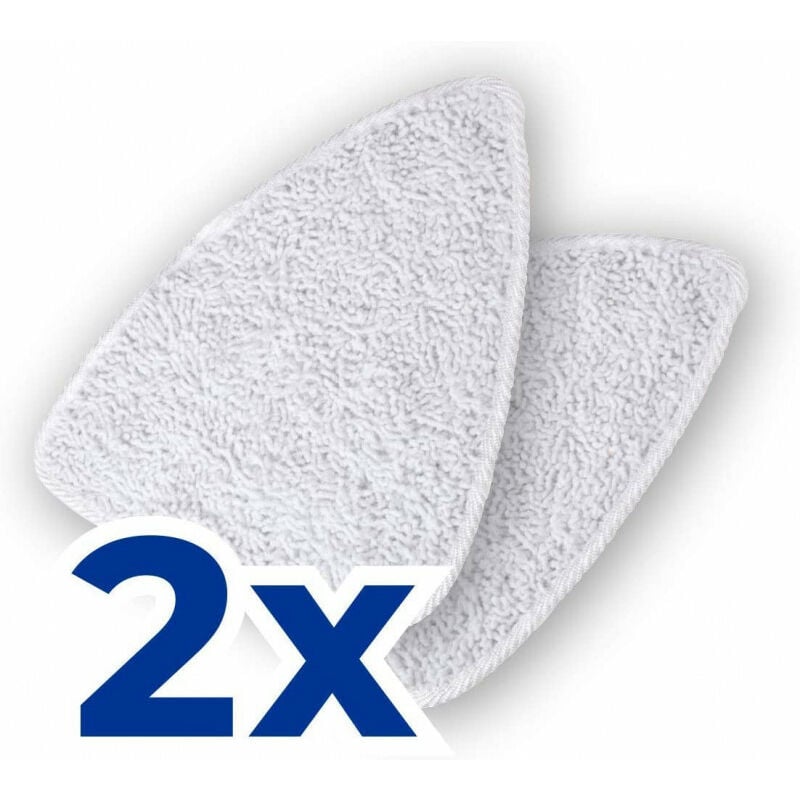 Replacement Cleaning Cloths for Hot Spray & Steam Cleaner, 2 Piece, White (146576) - Vileda