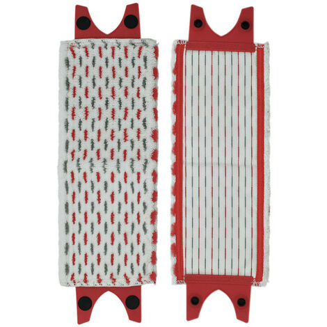 Vileda – serpillière plate en Microfibre Ultra Max, tampons en tissu de remplacement pour parquet, Spray lavable et remplaable,Rouge
