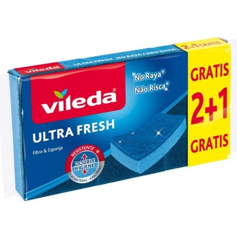 VILEDA set de 3 esponjas azules con rascador