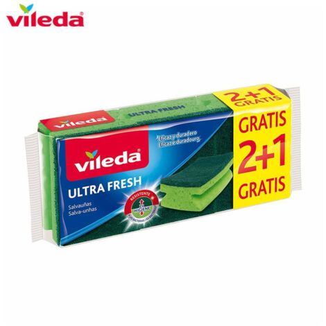 VILEDA-Set mit 3 grünen Scheuerschwämmen