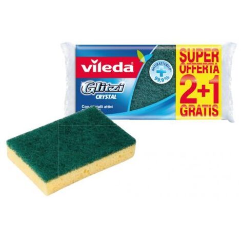 Vileda spugna glitzi crystal 2+1 pz. (30 confezioni) - Vileda
