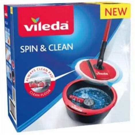 Vileda Wischmopp Bodenwischer Wischmopp-Set Spin & Clean Fassungsvermögen 3l
