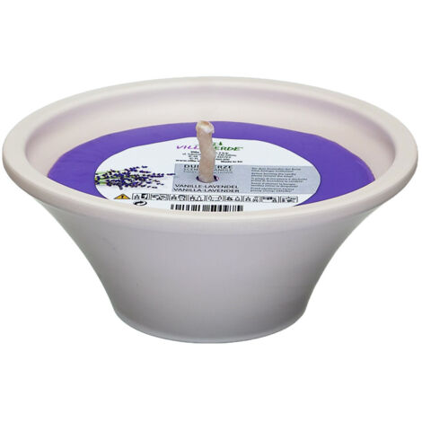 Villa Verde Duftkerze in Keramikschale Van.-Lavendel, Höhe  8 cm, Ø 18 cm Duftkerzen