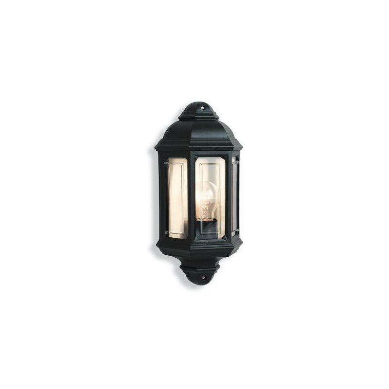 Outdoor - 1 Light Outdoor Wall Lantern Black IP44, E27 - Firstlight