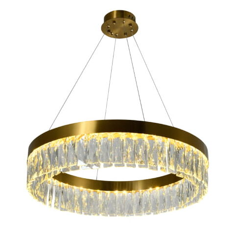 Villach - suspension, lustre rond en cristal, 60 cm