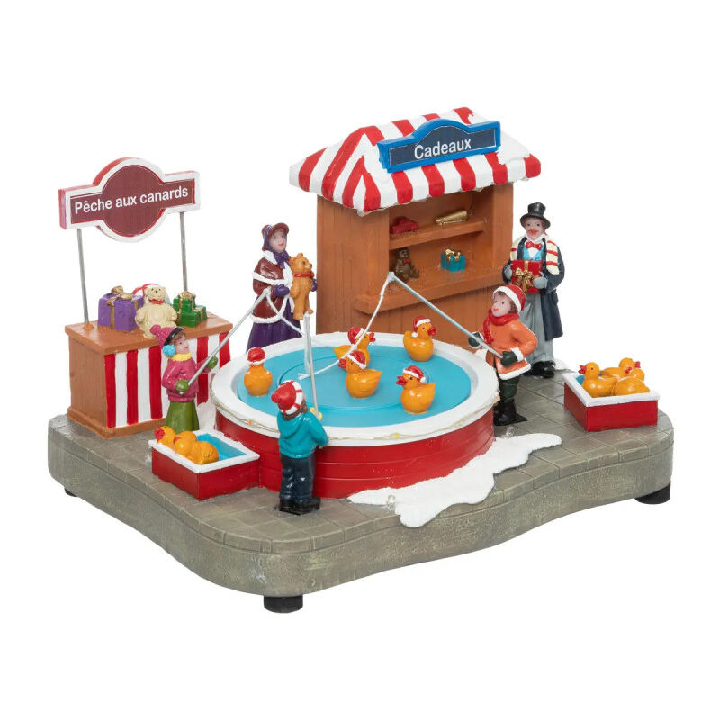 Village de Noël pêche aux canards animé et musical
