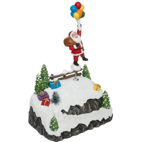 Village de Noël Père-Noël et ses ballons animé et lumineux
