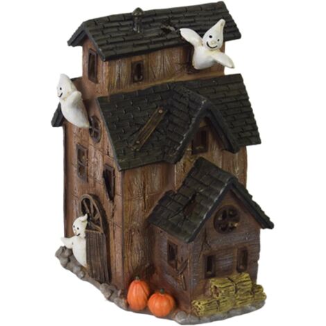 Village d'halloween - Maison Hantée Éclairée pour Village
