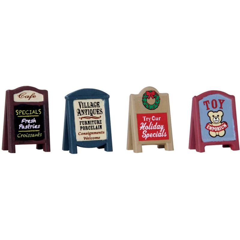 Lemax Village Signs Set Of 4 Art.-nr. 64071