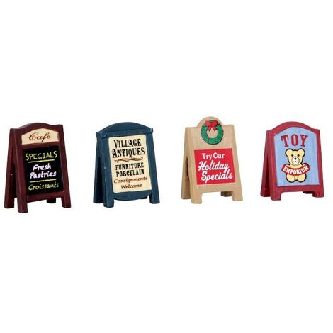 Village Signs Set of 4 Réf. 64071