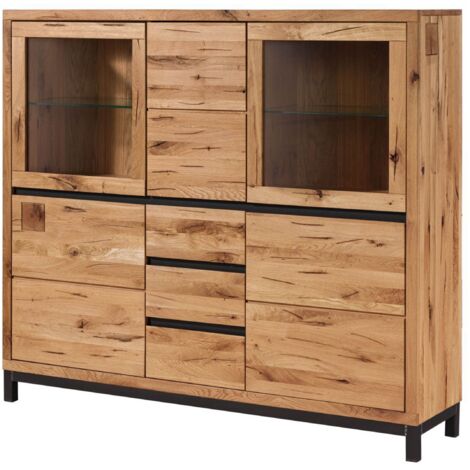 VILLANDERS 107 Credenza in legno di quercia selvatica - oliato / natur 166x40x148