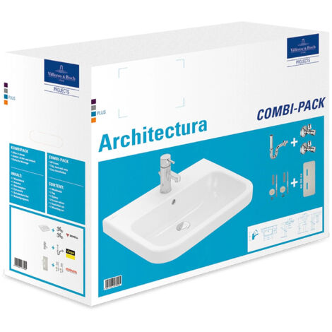 Villeroy &amp Boch Architectura lavabos Combi- Pack, 600x470mm,