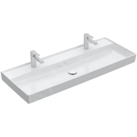 Villeroy &amp Boch Collaro lavabo armoire, 2 trous pour robinet,