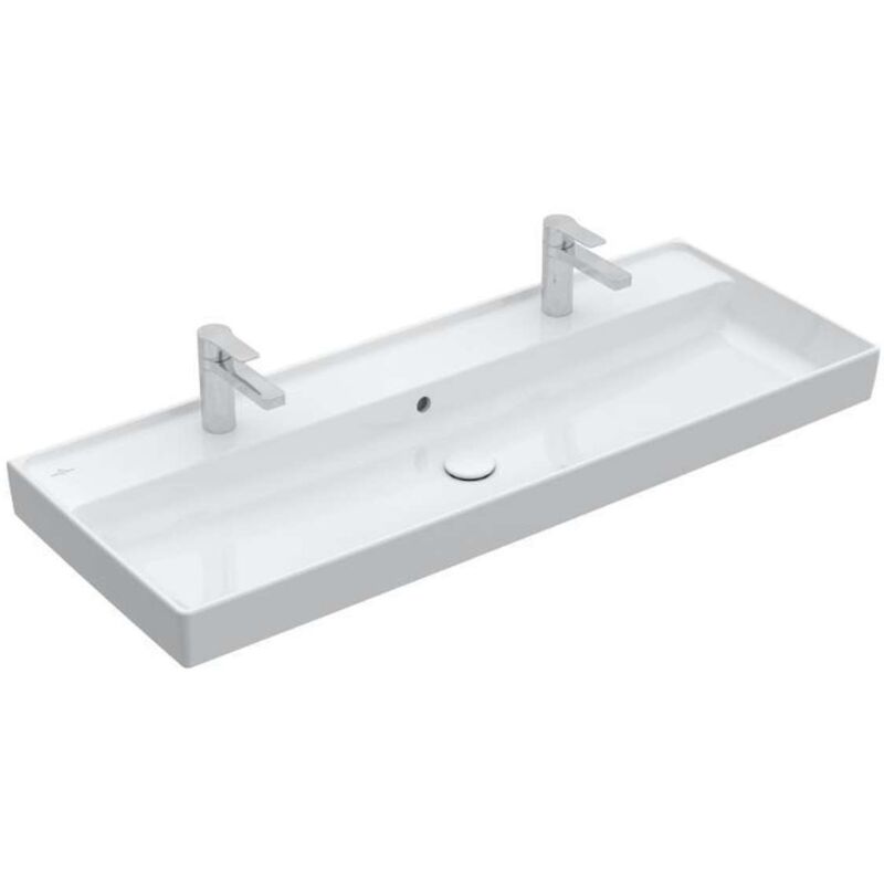 Villeroy&boch - Collaro - Meuble lavabo 120x47 cm, avec trop-plein, 2 trous de robinetterie, blanc alpin 4A33C401