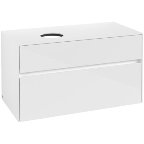 Villeroy &amp Boch Collaro Meuble sous-lavabo, 2 tiroirs, lavabo