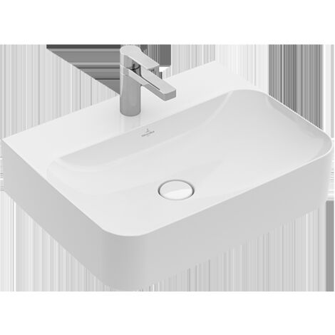 Villeroy &amp Boch Finion lavabo, trop-plein caché, 1 trou pour
