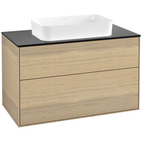 Villeroy &amp Boch Finion meuble sous lavabo, 2 tiroirs, lavabo