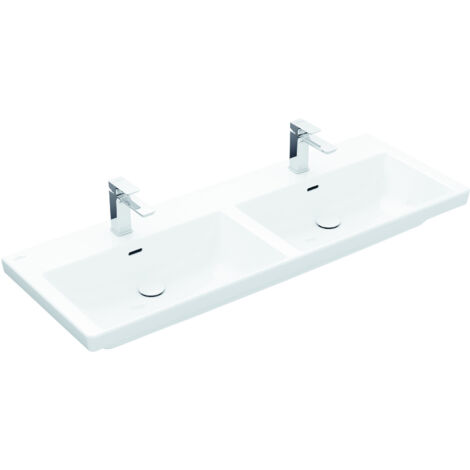 Villeroy &amp Boch Subway 3.0 lavabo double armoire, sans